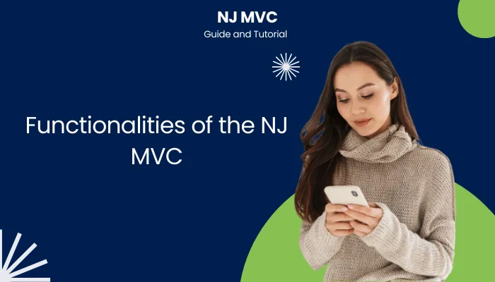 Functionalities of the NJ MVC