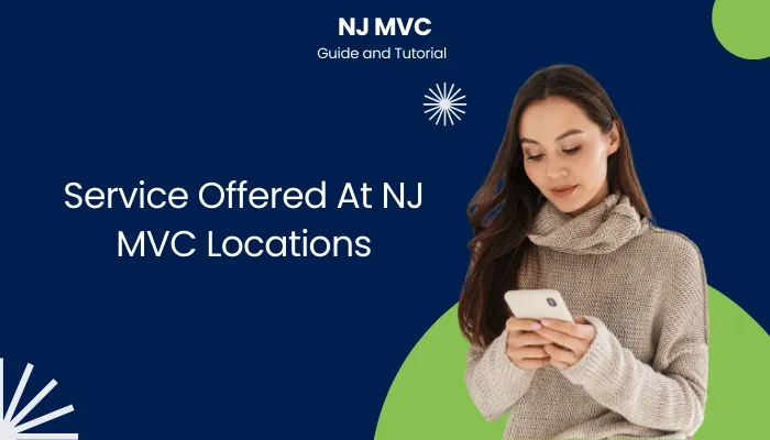 Service Offered At NJ MVC Locations